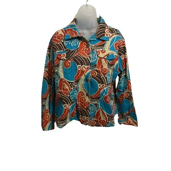 Gandy Couture Button Down Jacket with Sequins Size XL - Picture 1 of 5